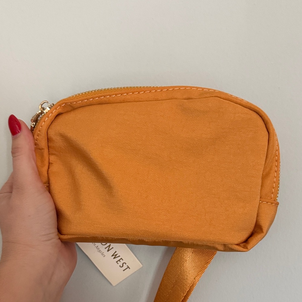 NWT! Madison West Vibrant Orange Cosmetic Bag
